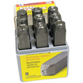C.H. Hanson Number Set, 1/2 In. H, Steel, Shank Size Square: 3/4 in 26181