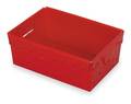 Diversi-Plast Nesting Container, Red, Polyethylene, 18 in L, 13 in W, 6 1/8 in H, 0.58 cu ft Volume Capacity 39810