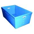 Diversi-Plast Nesting Container, Blue, Polyethylene, 18 in L, 13 in W, 12 in H, 1.02 cu ft Volume Capacity 39812