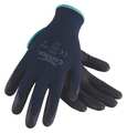 Condor Nitrile Coated Gloves, Palm Coverage, Black/Blue, S, PR 20GZ65