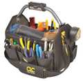 Clc Work Gear Lighted Handle 15 in Tool Carrier, Black, Polyester, 22 Pockets L234