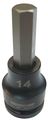 Westward 3/4 in Drive Impact Socket Bit 14 mm Size, Standard Socket, Black Oxide 20HX51