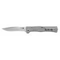 Sog Folding Knife, Clip Point, Satin, 4-3/16 In SJ51-CP