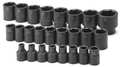 Sk Professional Tools 1/2" Drive Impact Socket Set, Metric, 25 pcs 4037