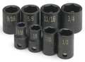 Sk Professional Tools 3/8 in Drive Impact Socket Set, SAE, 8 pcs 4058