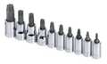 Sk Professional Tools 1/4 in, 3/8 in Drive Socket Set Bit, Torx, 12 pcs 84209