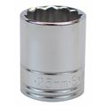 Sk Professional Tools 1/2 in Drive, 25mm 12 pt Metric Socket, 12 Points 40325