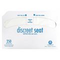 Hospeco Toilet Seat Covers, Discreet Seat, 1/2 Fold, 16 3/4 in x 14 1/2 in, 250 Sheets/Pack, White, 20 Pack DS-5000