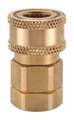 Snap-Tite Hydraulic Quick Connect Hose Coupling, Brass Body, Sleeve Lock, 1/2"-14 Thread Size, H Series BVHC8-8F