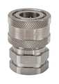 Snap-Tite Hydraulic Quick Connect Hose Coupling, 316 Stainless Steel Body, Ball Lock, 3/4"-14 Thread Size SVHC12-12F
