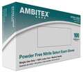 Ambitex Textured Gloves, 3 mil Palm, Nitrile, Powder-Free, XL, 100 PK, Blue NXL400