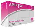 Ambitex Disposable Gloves, 4 mil Palm, Natural Rubber Latex, Powder-Free, M, 100 PK, Cream LMD5201