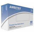 Ambitex Textured Gloves, 4 mil Palm, Nitrile, Powder-Free, L, 100 PK, Blue NLG5201