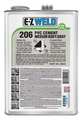 Ez Weld Pipe Cement, PVC, Med Bodied, 128 oz., Gray 20605