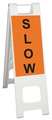 Zoro Select A-Frame Barricade Sign, Plastic, 45 in H, 3 in L, 13 in W, White 150-WHLGK1133-OBEG