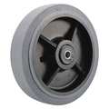 Zoro Select Caster Wheel, TPR, 8 in., 500 lb., Gray P-RP-080X020/050KP-EL-001
