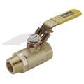 Zoro Select 1/2" FNPT x MNPT Brass Ball Valve Inline XVP501P-8