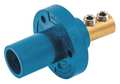 Hubbell Receptacle, Male, Blue, 8-2, Male, Taper Nose HBL15MRBL