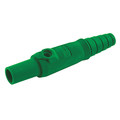 Hubbell Single Pole Connector, Female, Green HBL15FBGN