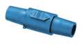 Hubbell Double Connector, 300/400A, Blue HBLDFBL