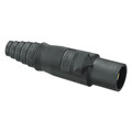 Hubbell Single Pole Connector, Male, Black HBLMBBK