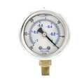 Pic Gauges Vacuum Gauge, 1/8 in. NPT, 2 in. 201L-208A