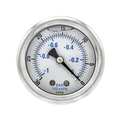 Pic Gauges Vacuum Gauge, 1/4 in. NPT, 2 in. 202L-204A