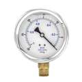 Pic Gauges Vacuum Gauge, Liquid, 4In, 30-0In Hg Vacuum 201L-402A