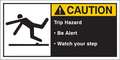 Brady Warning Label, 2-1/2inHx5inW, HP Poly., PK5, 96162 96162