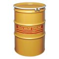 Zoro Select Open Head Salvage Drum, Steel, 85 gal, Lined, Yellow HM8518L