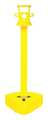Zoro Select X-Treme Duty Stanchion - 46.5" Height, Yellow (2-pack) 92302-2