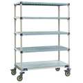 Metro Polymer/Steel/304 Stainless Steel Plastic Shelving, 5 Shelves, 900 lb 5Q337EG3