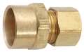 Zoro Select 5/8" Sweat x 3/8" Compression Brass Sweat Adapter 700086-0610