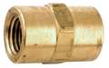 Zoro Select Low Lead Brass Coupling, 1/4" Pipe Size 706303-04