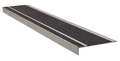 Wooster Products Stair Tread, Black, 42in W, Extruded Alum 365BLA3-6