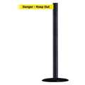 Tensabarrier Barrier Post with Belt, 13 ft. L, Yellow 889B-33-89-MAX-NO-YDX-C