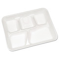 Pactiv Disposable Cafeteria Tray, 5 Compartments, Pk500 YTH10500SGBX