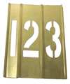 Zoro Select Number Stencils, Brass, 15PCS 20Y511