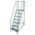 Cotterman 100 in H Steel Rolling Ladder, 7 Steps, 450 lb Load Capacity 1007R2630A3E20B4C1P6