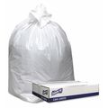 Genuine Joe 60 gal Trash Bags, 0.90 mil (23 Micron), White, 100 PK GJO3858W