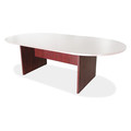 Lorell Lorell Table Base , 49.63" W 28.5" H, Mahogany Tabletop Laminate LLR69151