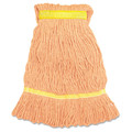 Genuine Joe Small Mop Head, Orange, Blended, PK12, GJOSOR1BCT GJOSOR1BCT