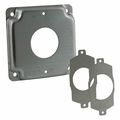 Raco Electrical Box Cover, Round, Round, NOVAL, Single Receptacle 811U