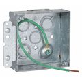 Raco Electrical Box, 21 cu in, Square Box, Steel, Square 189HS