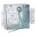 Raco Electrical Box, 42 cu in, Square Box, 2 Gang, Steel, Square 257M