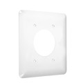 Taymac Single Receptacle Maxi Wall Plates, Number of Gangs: 2 Metal, Smooth Finish, White WRW2-2