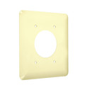 Taymac Single Receptacle Wall Plates, Number of Gangs: 2 Metal, Smooth Finish, Ivory WRI2-2