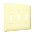Taymac 3-Toggle Maxi Wall Plates, Number of Gangs: 3 Metal, Smooth Finish, Ivory WRI-TTT