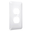 Taymac Duplex Princess Wall Plates, Number of Gangs: 1 Metal, Smooth Finish, White WRW-D