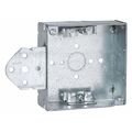 Raco Electrical Box, 21 cu in, Ceiling/Wall Box, 2 Gang, Steel, Square 225